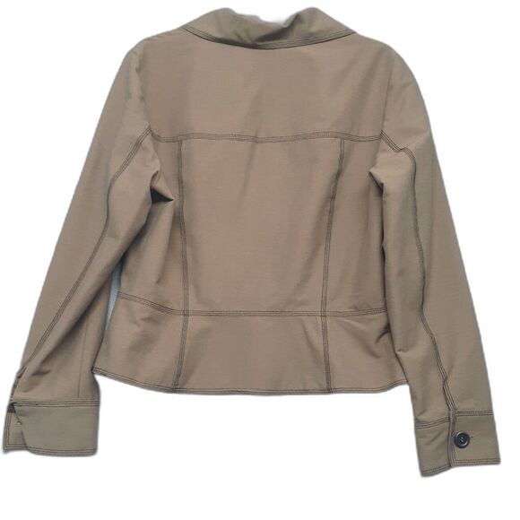 Maggy London Brown Tan Button Up Blazer Women's Size 12 - Picture 7 of 8